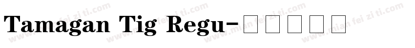 Tamagan Tig Regu字体转换